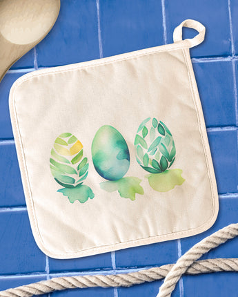 Watercolor Easter Eggs - Cotton Pot Holder
