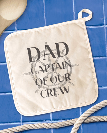 Captain of our Crew - Father's Day Cotton Pot Holder