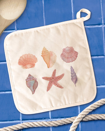 Watercolor Shells - Cotton Pot Holder