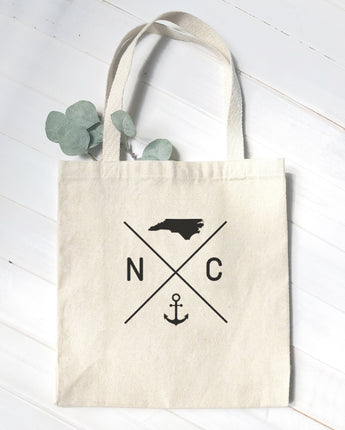 State Abbreviation (Anchor) - Custom Canvas Tote Bag
