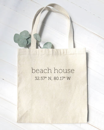 Beach House Coordinates - Canvas Tote Bag