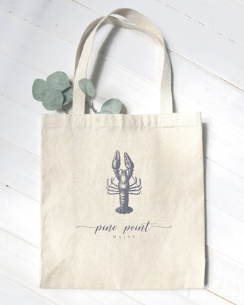 Lobster w/ City, State - Canvas Tote Bag