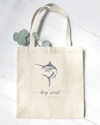 Marlin w/ City, State - Canvas Tote Bag