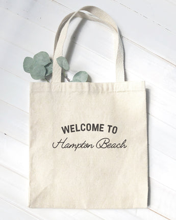 Welcome to Beach Custom - Canvas Tote Bag