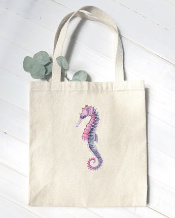 Colorful Seahorse - Canvas Tote Bag