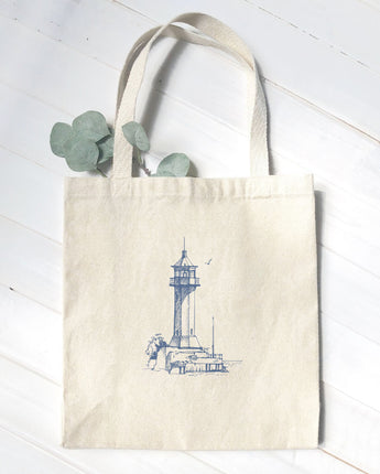 Sketched Lighthouse (Angular) - Canvas Tote Bag