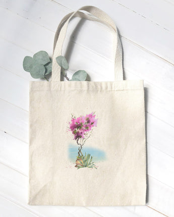 Watercolor Bougainvillea - Canvas Tote Bag