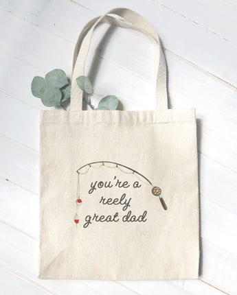 Reely Great Dad - Father's Day Canvas Tote Bag
