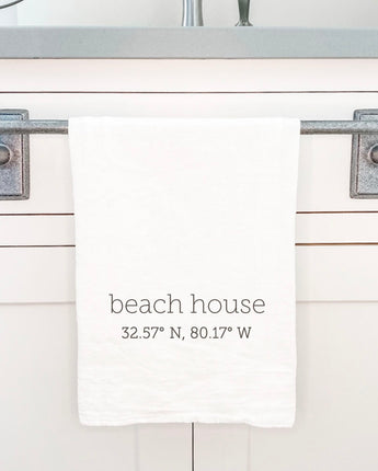 Beach House Coordinates - Cotton Tea Towel