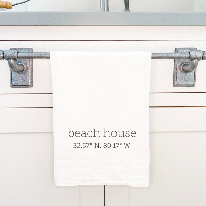 Beach House Coordinates - Cotton Tea Towel