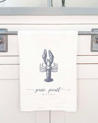 Lobster w/ City, State - Custom Cotton Tea Towel