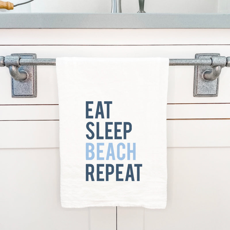 Eat Sleep Beach Repeat - Cotton Tea Towel