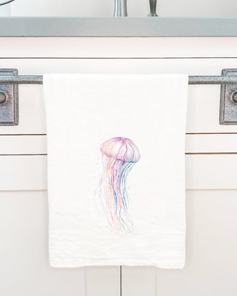 Colorful Jellyfish - Cotton Tea Towel