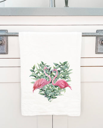 Flamingo Heart - Cotton Tea Towel