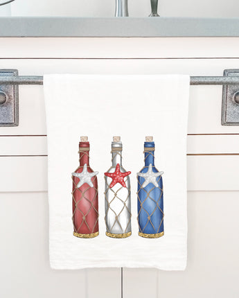 Patriotic Bottles - Cotton Tea Towel