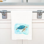 Watercolor Sea Turtle - Cotton Tea Towel