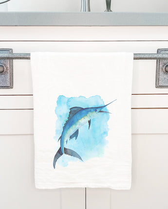 Watercolor Marlin - Cotton Tea Towel