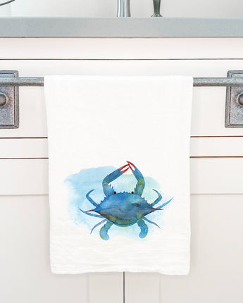 Watercolor Crab - Cotton Tea Towel