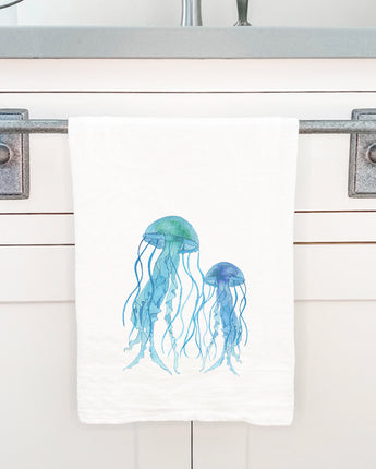 Watercolor Jellyfish - Cotton Tea Towel