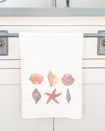 Watercolor Shells - Cotton Tea Towel