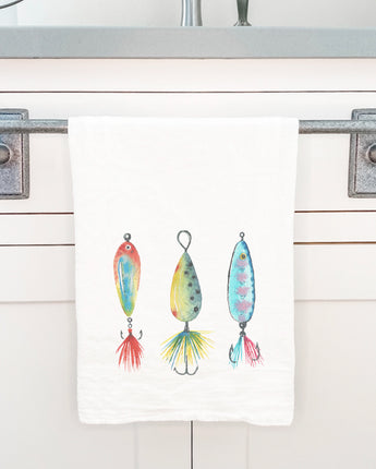 Watercolor Bait - Cotton Tea Towel