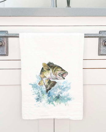 Watercolor Bass - Cotton Tea Towel