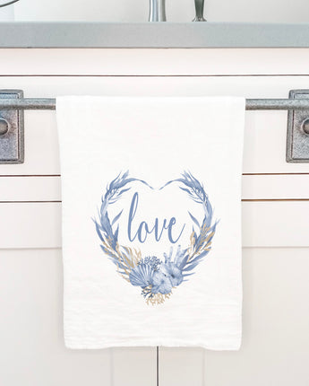 Love Ocean Wreath - Cotton Tea Towel