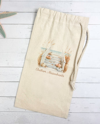 Autumn Tide - Custom Canvas Wine Bag