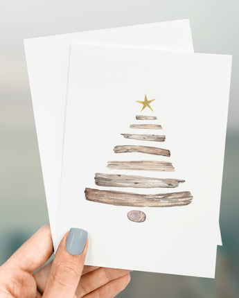 Driftwood Christmas Tree - Greeting Card