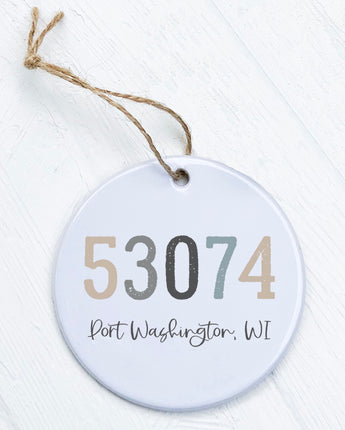 Zip Code w/ City and State - Ornament