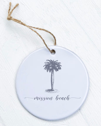 Palm Tree w/ City - Ornament