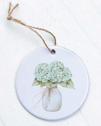 Watercolor Hydrangea Vase - Ornament