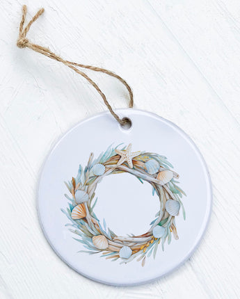 Seashell Driftwood Wreath - Ornament