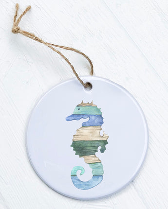 Coastal Wood Seahorse - Ornament