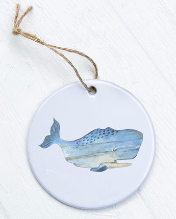 Coastal Wood Whale - Ornament