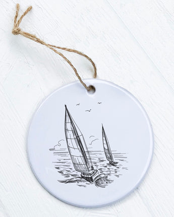 Sailboats on Water - Ornament