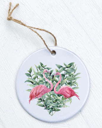 Flamingo Heart - Ornament
