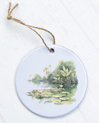 Water Lily Scene - Ornament