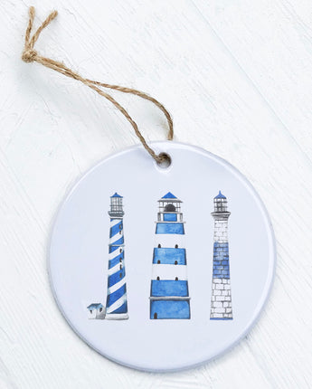 Blue Lighthouses - Ornament