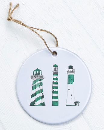 Green Lighthouses - Ornament