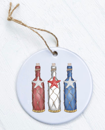 Patriotic Bottles - Ornament
