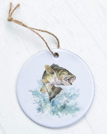 Watercolor Bass - Ornament