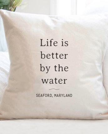 Life is Better  - Custom Square Canvas Pillow
