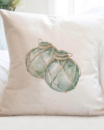 Glass Floats - Customizable Square Canvas Pillow