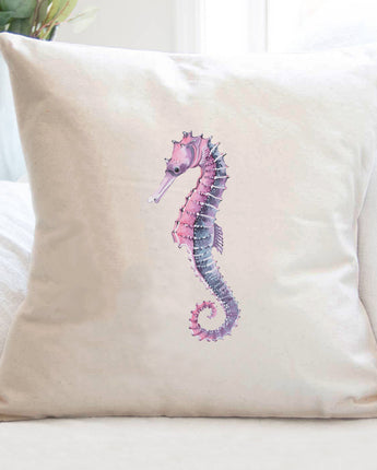 Colorful Seahorse - Square Canvas Pillow