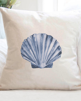 Blue Shell - Square Canvas Pillow