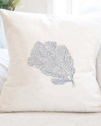 Grey Coral - Square Canvas Pillow