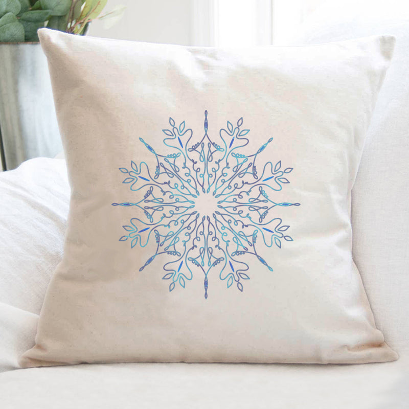 Gradient Snowflake - Square Canvas Pillow
