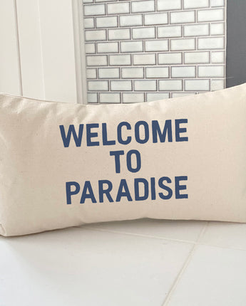 Welcome to Paradise - Rectangular Canvas Pillow