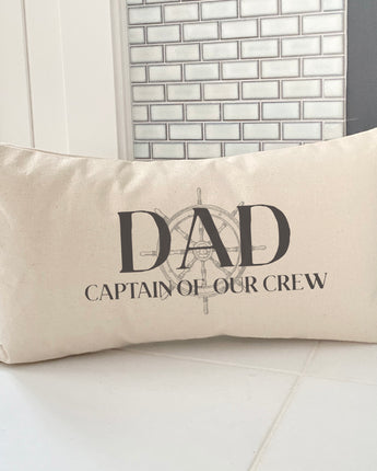 Captain of our Crew - Father's Day Rectangular Canvas Pillow